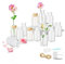 iulrtba 12 Stück Kleine Glasvasen für Tischdeko,12.8cm Hoch 250ml Kleine Vasen Set für Hochzeit, Mini Vasen Glasfläschchen mit Schwammbürste, 5m Juteschnur & 12 Etikettenpapi für Zuhause, Hochzeiten