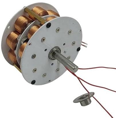 50W-60W Scheibentyp Eisenkerngenerator Doppelschicht mit starker magnetischer Hochleistungserzeugung mehrpoliger Dreiphasen-Generator