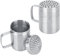 2Pcs Flour Shaker, Stainless Steel Dredges Shaker with Lid and Handle Salt and Pepper Shakers Icing Sugar Shaker Seasoning Pepper Shaker Spice Condiment Shaker for Cooking Kitchen Baking