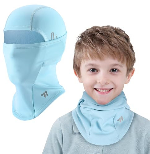 ICOCOPRO Sturmhaube für Kinder, Winter, warme Sturmhaube, winddichte Maske, Skimaske, Einheitsgröße, mit Brillenlöchern