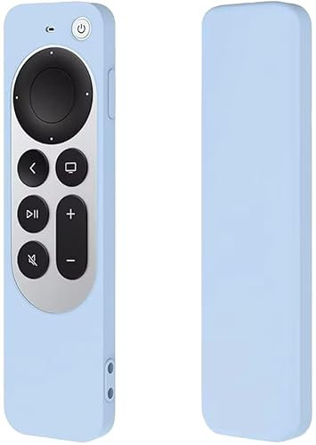 Funda de silicona para control remoto Apple TV Siri, mando a distancia de silicona para Apple TV 4K / HD Siri Remote Controller (2ª generación/3ª generación), color azul