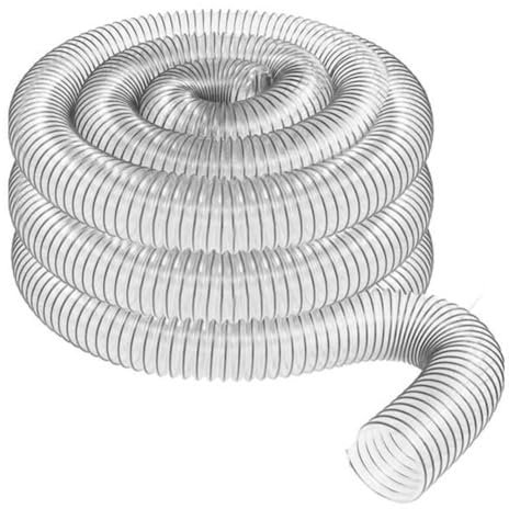 Pylorixz Tubo per Raccolta Polveri in PVC Trasparente con Diametro Esterno di 2 Pollici e 50 Mm, da Utilizzare con Collettori di Polveri con Porte. Ideale per Gli Aspirapolvere da Negozio