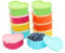 CYMYGS 10 Pcs Snack Boxes for Kids, Plastic Snack Pots, Heart-Shaped Snack Containers Airtight Kitchen Food Set, Reusable for Condiments, Lunch, Yoghurt, Salads