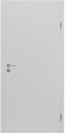 HORI Wohnungseingangstür mit Schallschutz Weiß RAL9016 glatt - DIN A4 links/rechts - massive Vollspan-Mittellage - Designkante & Profilzylinderschloss - ohne Rahmenteile -860 x 2110 x 40MM