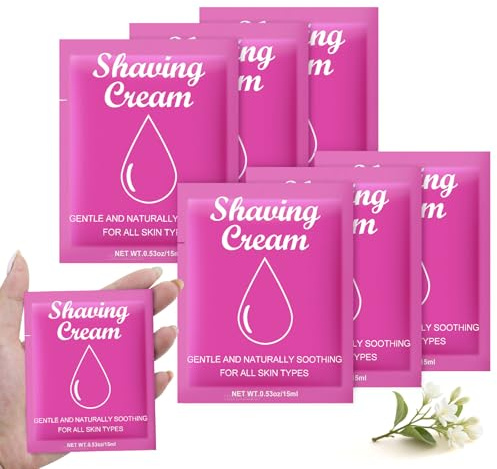 fafortune Womens Shaving Cream Bulk Travel,0.53oz Shave Gel for Women,Care Dry Skin Womens Shave Gel for Travel Guests (Pack of 20, Jasmine)