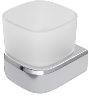 VIGOUR Glashalter Derby Style mit Glas verchromt | DESGH