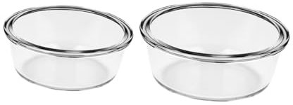 UKCOCO 2 pezzi Ciotole Vetro per Cucina per Friggitrice Ad Aria Insalate e Preparazioni Gourmet