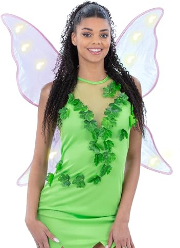 Smiffys Adult LED Iridescent Light Up Fairy Wings