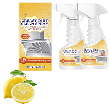Multi-Surface Cooktop Cleaner Spray - Heavy Duty Degreaser for Glass Ceramic & Induction Stovetops, Stainless Steel Sink Cleaner, Kitchen Oil Stain Remover, Non-Toxic Low Odor Solution (2 Bottles)