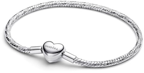 PANDORA Damenarmband Facettiert mit Herzverschluss Silber 594236C00