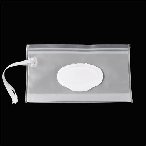 5pcs Travel Wipes Case Reusable Snap Strap Cleaning Wet Wipes Bag Mask Case Cosmetic Container Napkin Storage Pouch