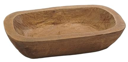 Jugutyeg Cuenco de Madera Decorativo para Velas, Ideal como Centro de Mesa O para Proyectos de Bricolaje en La Cocina.