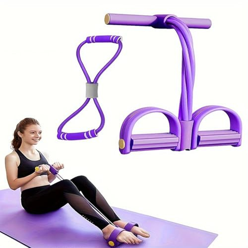 2PCS Bandas de Resistencia con Mangos, Elástico de Fitness de 6 Tubos, Bandas de Resistencia para Entrenamiento, Equipo de Fitness de Látex para Brazo, Piernas, Cintura y Abdomen