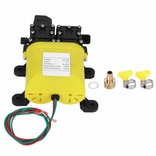 12V 120W 8L Pompa di iniezione d acqua automatica ad alta pressione a diaframma con connettore in rame per giardino docce barche camper