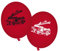 8 Luftballons rot Feuerwehr Feuerwehrfahrzeuge