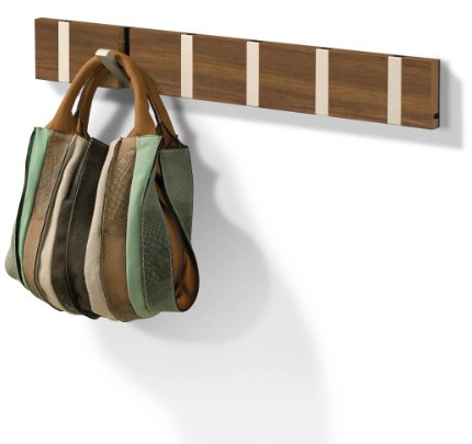 LOCA KNAX Wandgarderobe 6 Haken, walnuss grau geölt BxHxT 59,4x7,9x1,8cm waagrecht