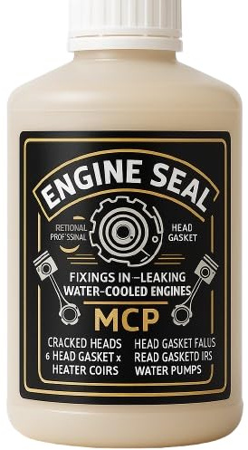 HEAD GASKETS SEALANT, ,MCP ,,Engine Seal , Fixes most leaks in all types of water cooled engine including cracked heads, head gasket failures, cracked blocks, radiators, heater cores and water pumps. A repair made with Steel Seal Head Gasket is permanent, guaranteed for the lifetime of the engine. Confirmed UK Examination of Trademark Standard