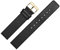 MARBURGER Uhrenarmband 18mm Leder Schwarz Gold Glatt - Montage Set 7621810000220