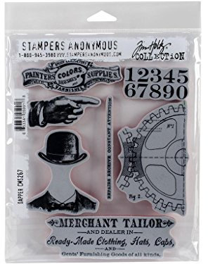 Stampers Anonymous Tim Holtz Stempel, selbsthaftend, Motiv: Dapper, 17,8 x 21,6 cm