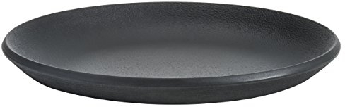Kartell Trama Piatto Piano, Nero Antracite, Set da 4, Melamina
