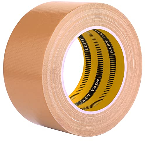 LLPT Nastro adesivo in tessuto qualità premium 60 mm x 30 m x 0,23 mm adesivo senza residui, forte, colore marrone (DT241)