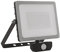 EMOS LED Strahler ILIO 50W mit Bewegungsmelder, Helligkeit 4000 lm, IP44 wasserdichtes Flutlicht für Feuchträume oder Außen, Neutralweiß 4000K, CRI > 80, Lebensdauer 25000 Stunden, ZS2940, Schwarz