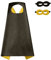 Kids Superhero Cape Mask Set - Hero Costume Fancy Dress Cosplay - Party Dress Up Supplies for Boys & Girls (Yellow)