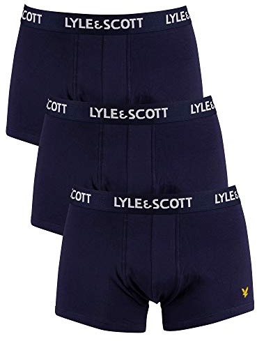 Lyle & Scott Herren Baumwoll Boxershorts Herren 3er Pack: Weiches Tragegefühl & Perfekter Sitz Atmungsaktiv | Langlebig | mit Adler-Logo