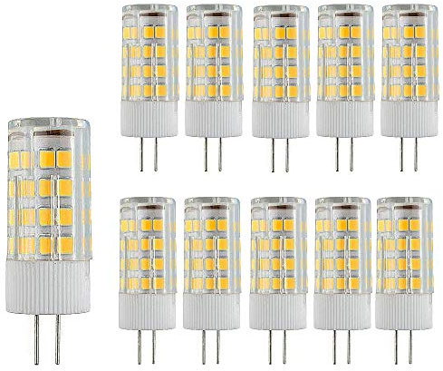 BAISHICHENG G4 LED Lampen 3W (Entspricht 30W Halogen)3000K Nicht Dimmbare Maisbirnen,Warmweiß 360° Abstrahlwinkel 10 Packungen G4 Bi-Pin Energiesparende LED Glühbirne