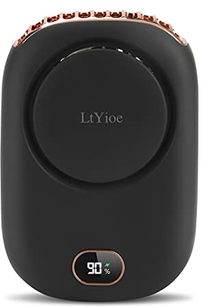 LtYioe Ventilatore USB Mini Ventilatore Portatile con 3 velocità Regolabili, Multifunzionale Ventilatore Personali Batteria Ricaricabile e Display LED per Viaggi Casa Esterno Ufficio(Nero)
