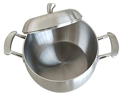 ksamwjf Tri-Ply Stainless Steel Stock Pot，Stainless Steel Saucepan with Tempered Cover，Double Handles Non Stick Stock Pot，Healthy，Dishwasher Safe