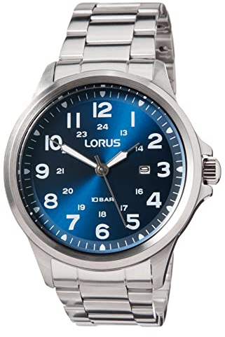 Lorus Herren Analog Quarz Uhr mit Metall Armband RH993NX9