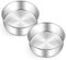 Joyfair Juego de 2 moldes redondos de acero inoxidable de 24 cm, 7 cm de alto, molde para tartas de cumpleaños/boda/Navidad, saludable y no tóxico, apto para lavavajillas