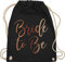Turnbeutel Rucksack - JGA Junggesellenabschied Frauen - Bride to be - Unisize - Schwarz - brauttaschen bachelorette party braut beutel junggesellinnenabschied outfit jungesselnabschied tasche