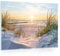 Glasbild Strand Meer Ostsee Natur Landschaft 80x60 cm Modern Glasbilder Wohnzimmer Schlafzimmer Badezimmer Bilder auf Glas Bild groß XXL einteilig Querformat Wandbild Wandbilder Aufhängfertig