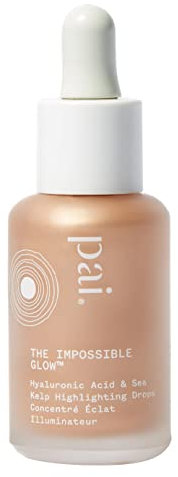 Pai Skincare | THE IMPOSSIBLE GLOW, Glow Drops Serum with Hyaluronic Acid, Certified Organic, Vegan, Cruelty Free - Rose Gold. 30ml