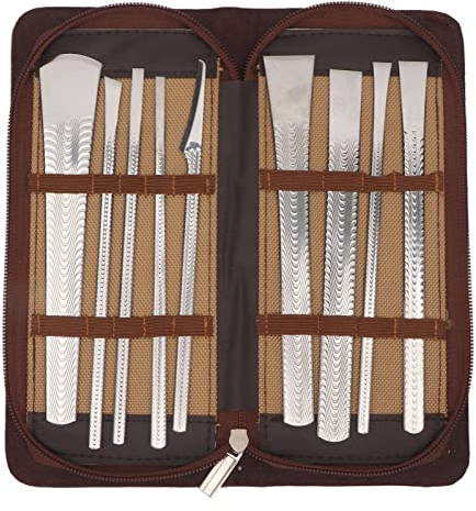 Ensemble de Couteaux de Pédicure, Kit D'outils de Couteau de Pédicure 9 Pièces, Professionnel en Acier Inoxydable pour Enlever la Peau Morte