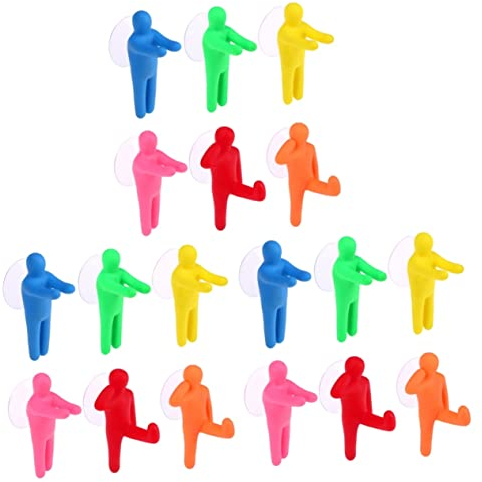 STOBAZA 18 STK Wandhaken Wandmontierte Zahnbürstenhalter Für Badezimmer Handtuchhalter Zahnbürstenhalter Für Die Zahnputzbecher Saugzahnbürstenhalter Anhänger Kind Saugnapf