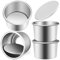 Homoyoyo 4Pcs Cake Pan Round Bakeware, Small Cake Pans Mini Cheesecake Pans Removable Bottom for Mini Cake Pizza Bread