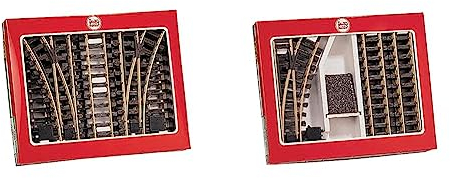 LGB – Bahnhof Gleis Set – L19902, Ausweich- oder Abstellgleis, Gleiserweiterung für Gartenbahn, Gleismaterial, Zubehör, Spur G & LGB 19901, Prellbock-Gleis-Set, Gartenbahn, Spur G