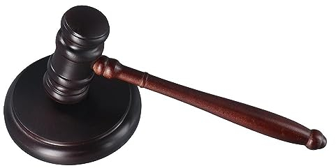 dohobby Juego de mazo de madera y bloque de subasta, regalos para juez, abogado, tribunal de subastas
