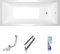 ECOLAM Baignoire rectangulaire en acrylique TAMI 190x90 cm, | pieds siphon silicone | original produit | baignoire en acrylique blanc