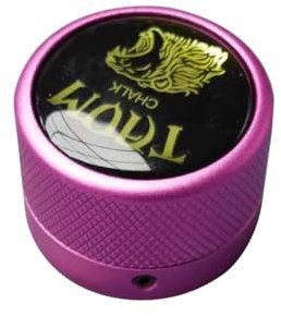 YEUEK TAOM - Porte-craie de piscine rond - Pratique - Accessoire de billard magnétique - Mini boîte ronde pour billard