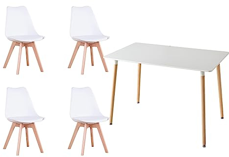 HJhomeheart Table à Manger Ronde avec 4 Chaises de Salle à Manger pour Salle à Manger Cuisine Salon Table à Manger en Verre et Chaises Noir