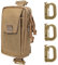 MUCHER Molle Tasche Klein Taktische EDC Gürtel Handytasche Multifunktionale Schultergurt Taschen Rucksack Zusatztaschen Organizer mit 3 Haken für Outdoor Wandern Jagdcamping Training (Khaki)