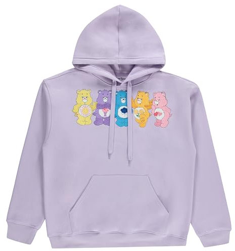 Care Bears Damen-Kapuzenpullover, Klassische Kleidung, Cheer Friend Funshine Good Luck Hoodie Sweatshirt, Flieder, M