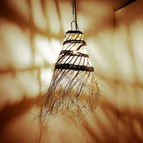 Generico Lustre à Suspension en Paille Artisanale Marocaine: Style Ethnique, Éclairage Naturel et Confortable 2403211009