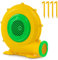 GYMAX Air Blower, Inflatable Bouncy Castle Blower with Ground Stakes, Electric Air Pump Fan for Bounce House and Water Slide (550W 0.6 HP)