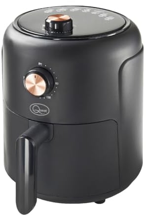Quest 2.3L Small Air Fryer / 1-2 People/Manual Dial Controls/Non-Stick Detachable Food Basket / 60 Minute Timer/Cool Touch/Auto-Shut Off & Overheat Protection / 1000W / 33870