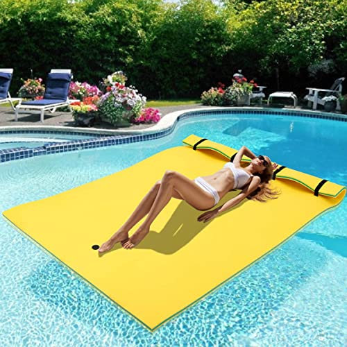 LEEVII Tapis d'eau Flottant en Mousse, 2.7m x 1.8m x 2.2cm, pour Loisirs Aquatiques, Lacs, piscines et Plage